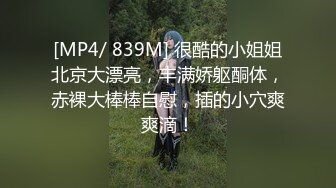 [MP4/ 839M] 很酷的小姐姐北京大漂亮，丰满娇躯酮体，赤裸大棒棒自慰，插的小穴爽爽滴！