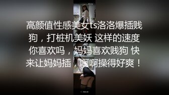 高颜值性感美女ts洛洛爆插贱狗，打桩机美妖 这样的速度你喜欢吗，妈妈喜欢贱狗 快来让妈妈插，啊啊操得好爽！